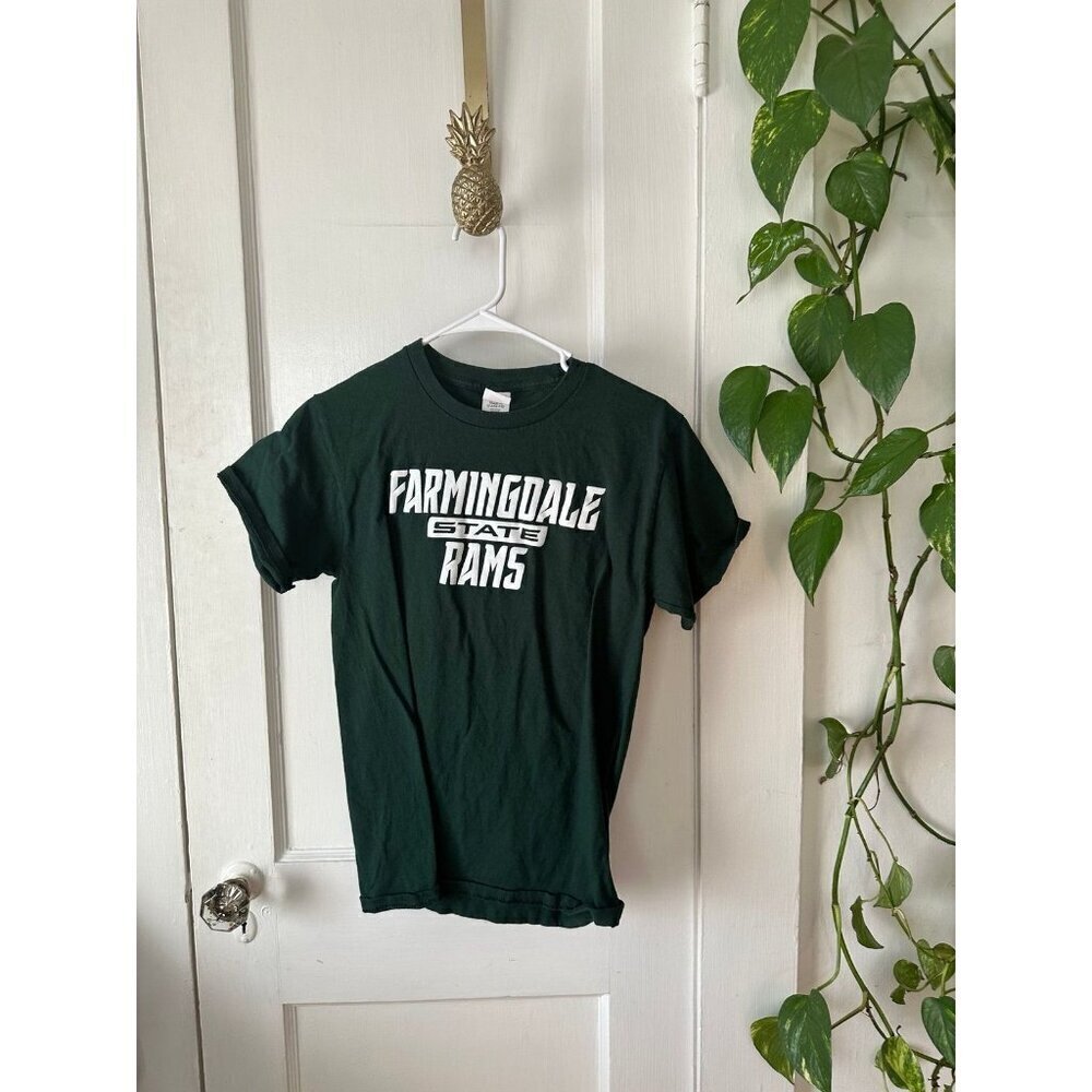 Hanes size small green Farmingdale T-shirt